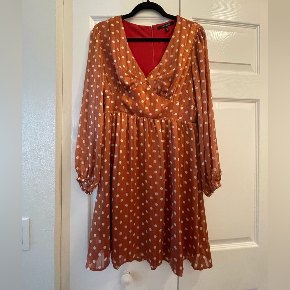 NEW polka dot chiffon dress